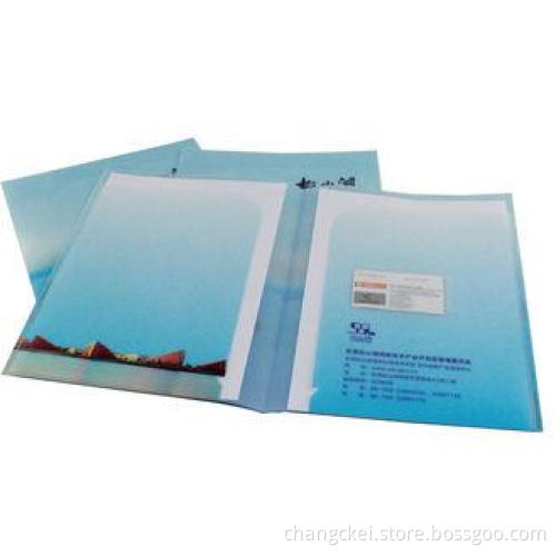 L shape A4 / F4 file plastic folder For documents collectin